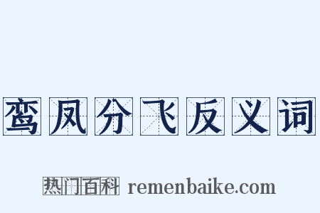 鸾凤分飞反义词是什么意思的图片